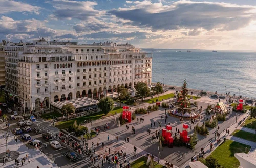 Aristotelousplein in Thessaloniki — Historische plek