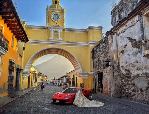 Santa Catalina-arcade in Guatemala-Stad