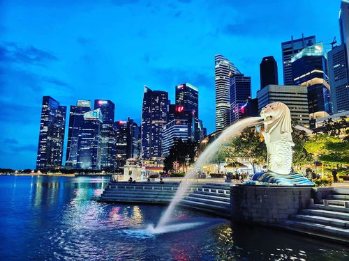 Merlion Park in Singapura — Parque