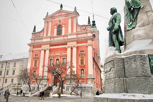 Prešernov trg in Ljubljana