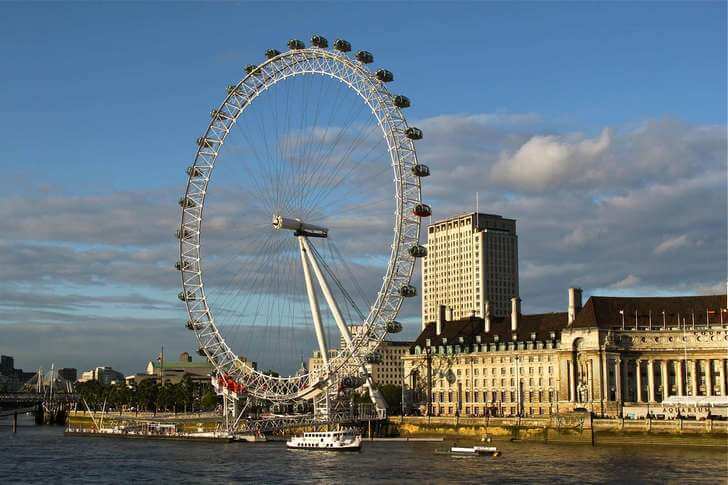 The London Eye Ferris wheel.