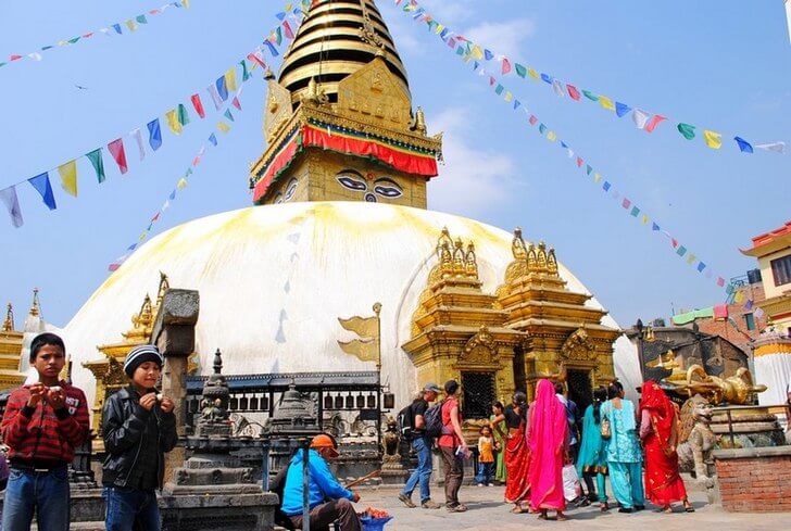 Centro del templo Swayambhunath