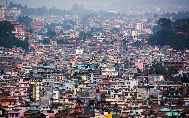 The city of Kathmandu