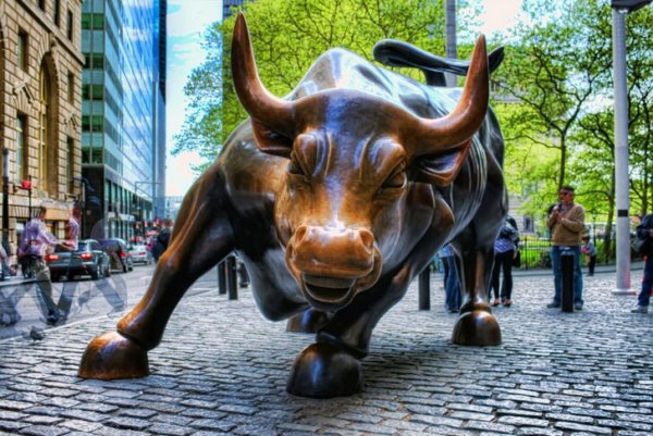 Der Bronzebulle an der Wall Street