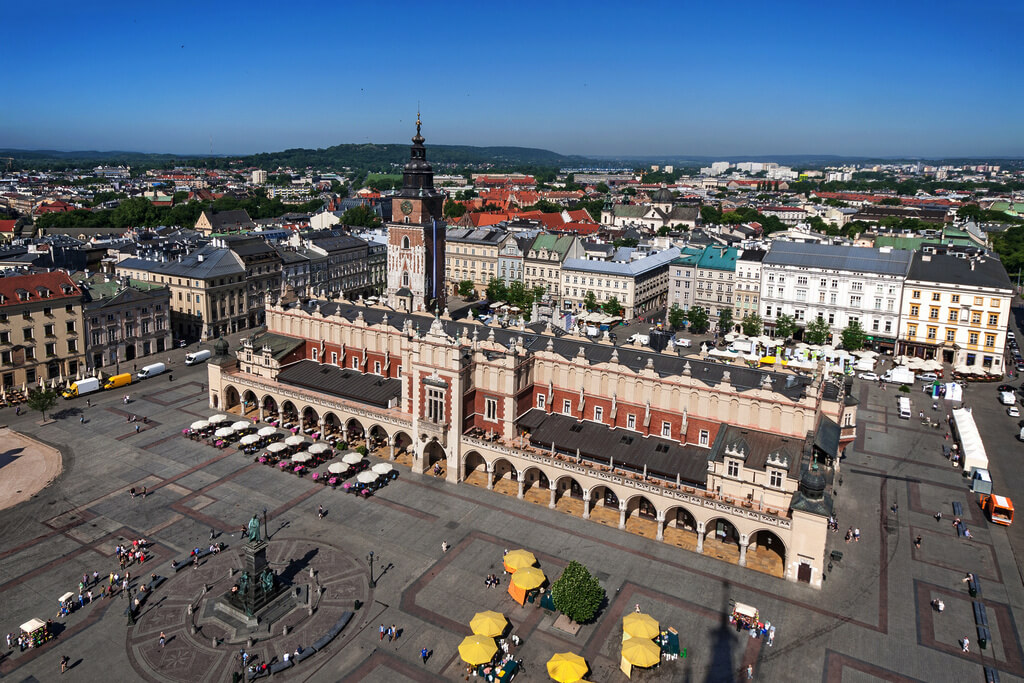 Piazza del Mercato e Palazzo del Tessuto (Cracovia)