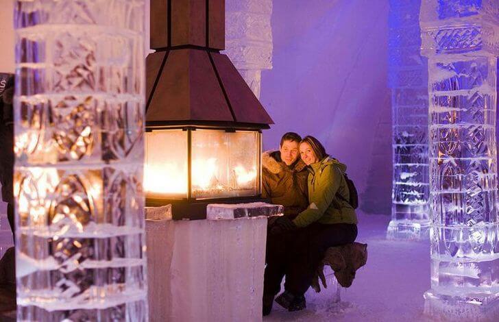 An ice hotel in Quebec City