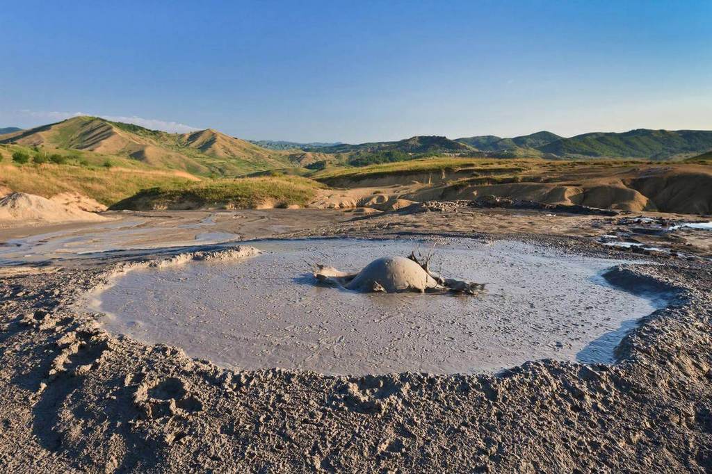 Mud volcanoes in Buzau