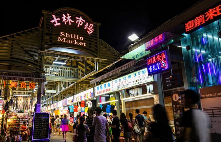 Mercado nocturno de Shilin
