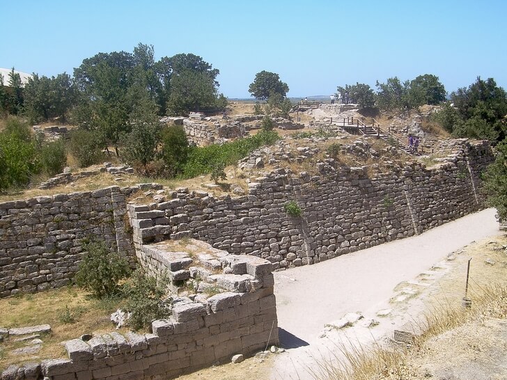 La antigua ciudad de Troya