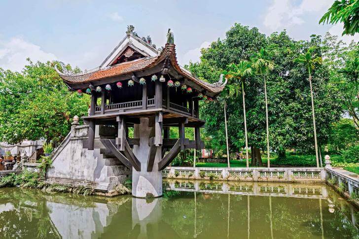 Pagoda on a single pillar in Hanoi